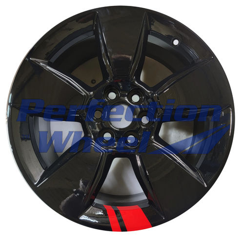 WAN.5747 18x8.5 Black with Red in one pocket Full Face PIB