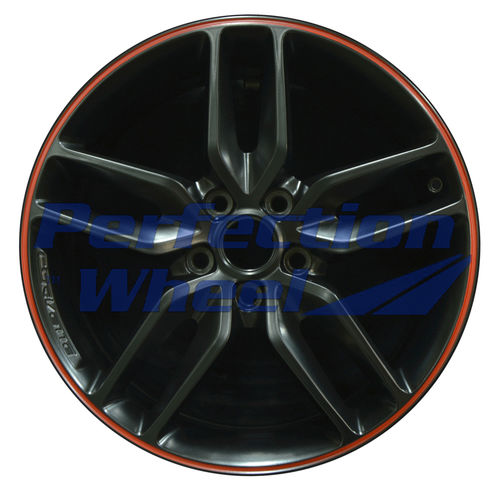 WAO.190239FT 19x8.5 Black with Red Full Face Satin Clear