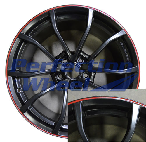 WAO.5538FT 19x10 2 Tone Black and Red Full Face Matte Clear PIB