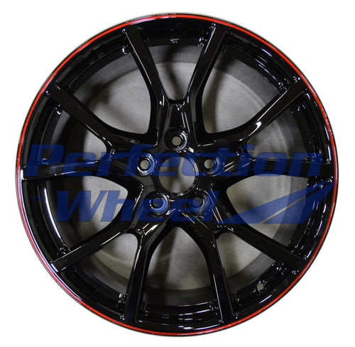WAO.64116 20x8.5 Black with Red Full Face PIB