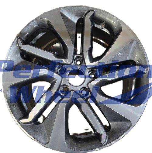 WAO.64125 17x7.5 Medium Charcoal BLACK BASE Machined