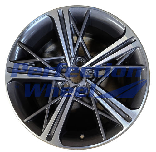 WAO.71087 19x8.5 BLACK BASE Medium Charcoal Machine Satin Clear