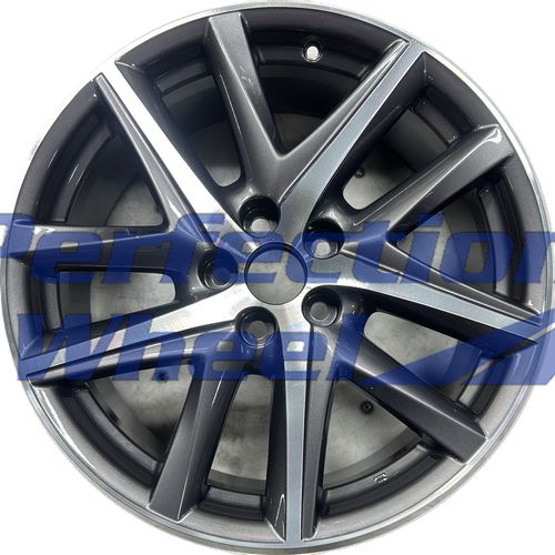 WAO.74347FT 19x8 Medium Charcoal Metallic BLACK BASE Machined