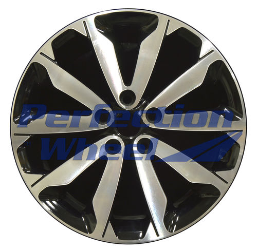 WAO.74749 18x7 Gloss Black Machined Bright