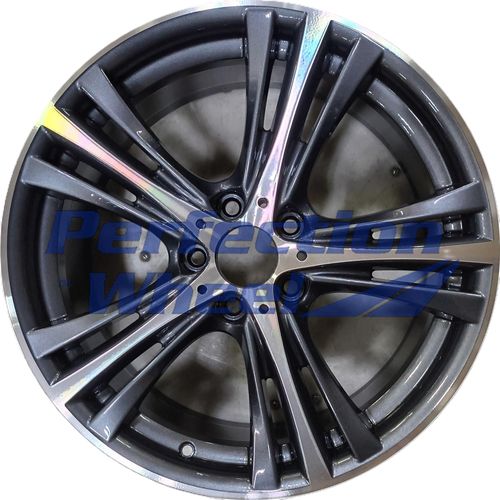 WAO.86012FT 19x8 Medium Charcoal BLACK BASE Machined