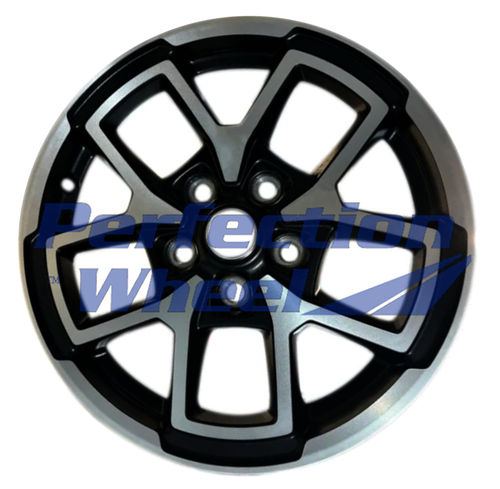 WAO.9327 17x7.5 Tuxedo Black Machine Matte Clear